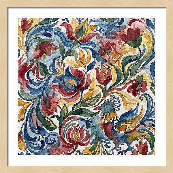 Folk Floral Watercolor