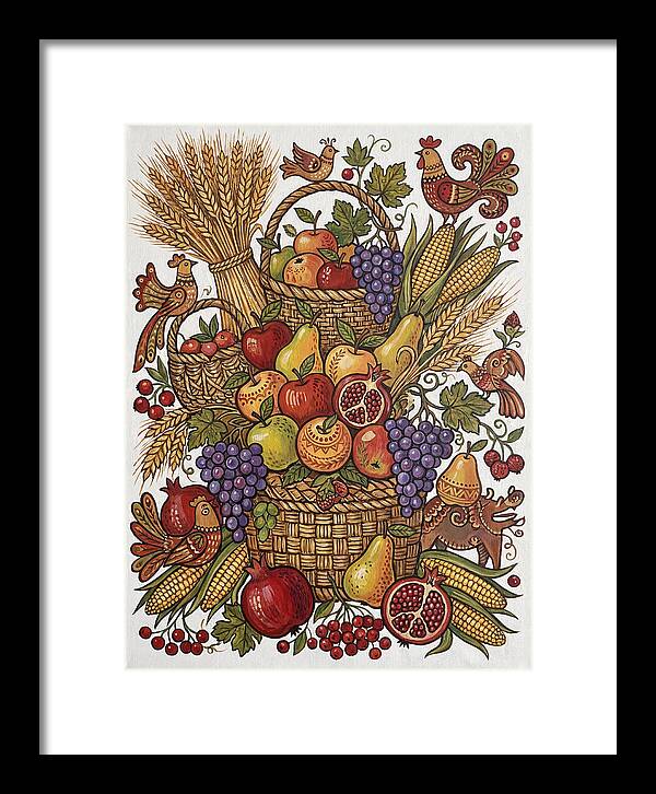 Folk Fruit Composition