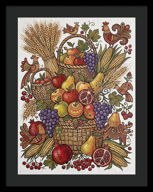 Folk Fruit Composition