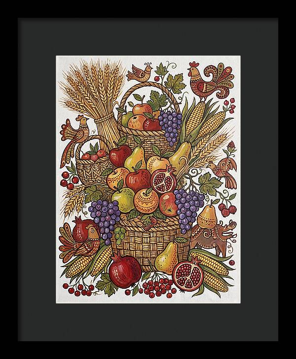 Folk Fruit Composition