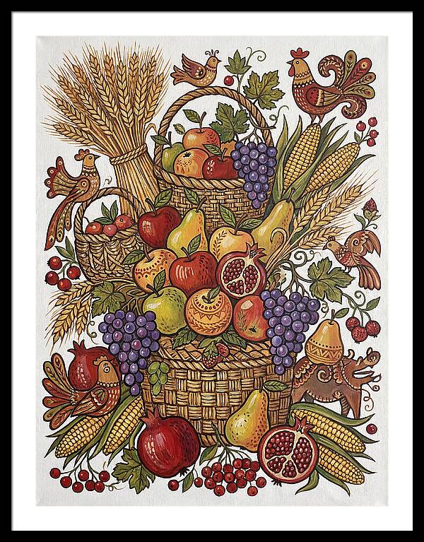 Folk Fruit Composition