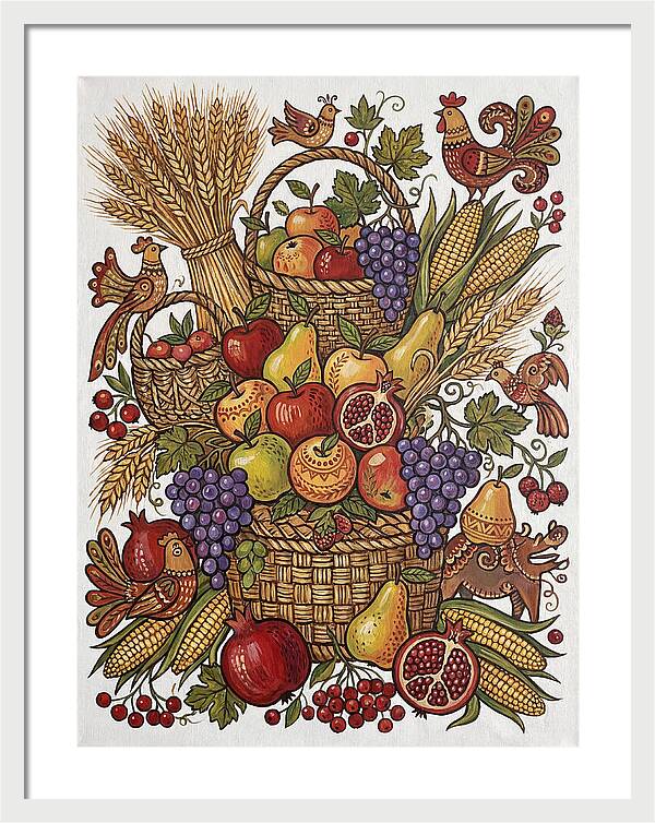 Folk Fruit Composition