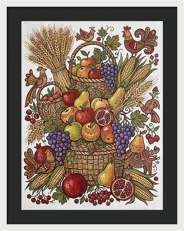 Folk Fruit Composition