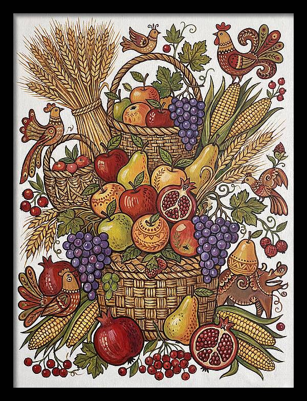 Folk Fruit Composition