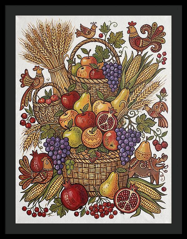 Folk Fruit Composition