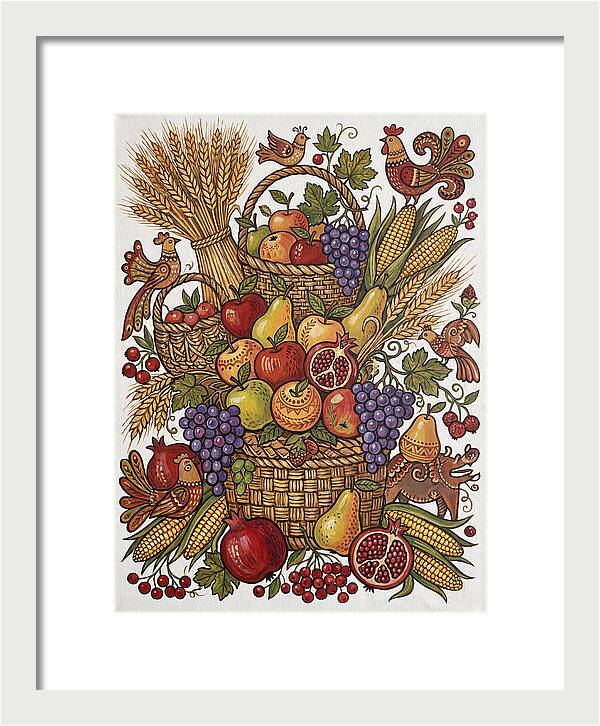 Folk Fruit Composition