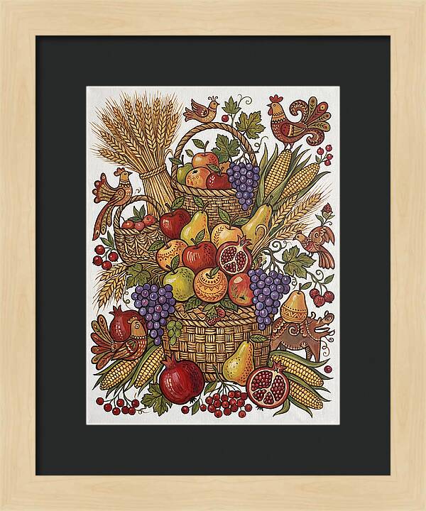 Folk Fruit Composition