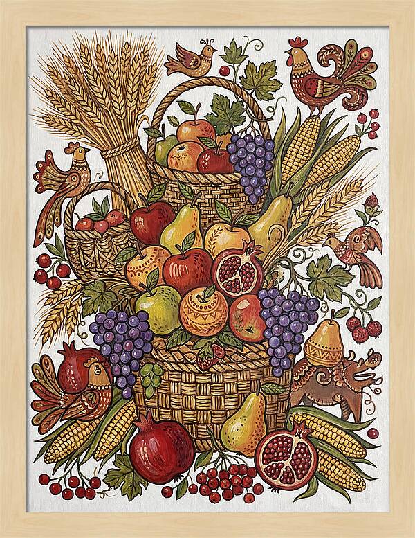 Folk Fruit Composition