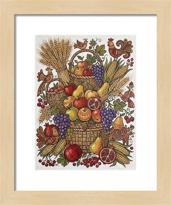 Folk Fruit Composition