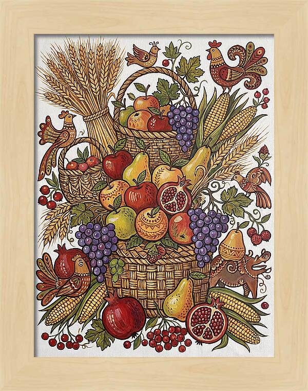 Folk Fruit Composition