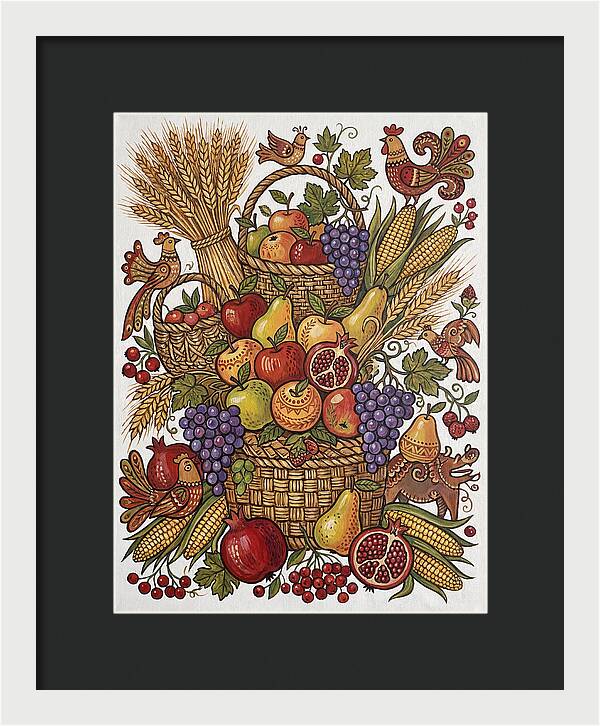 Folk Fruit Composition