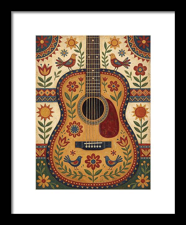 Folk Guitar Floral