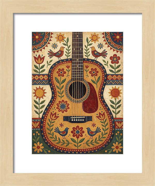 Folk Guitar Floral