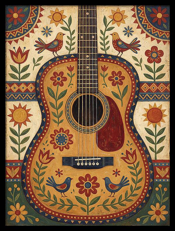 Folk Guitar Floral