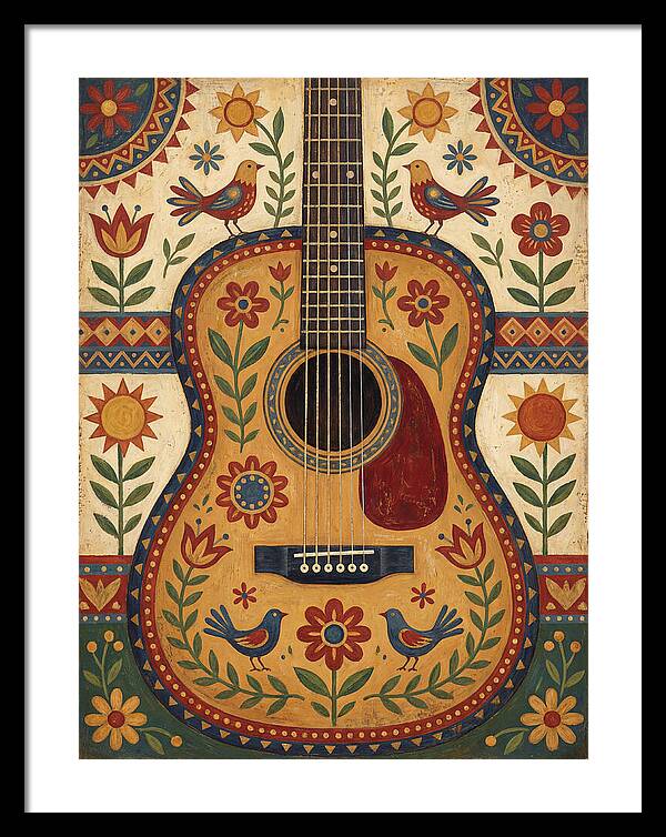 Folk Guitar Floral