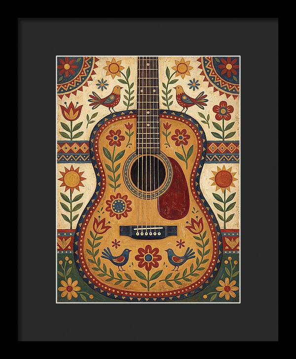 Folk Guitar Floral