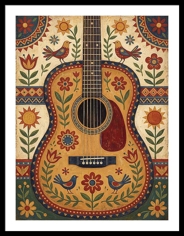 Folk Guitar Floral