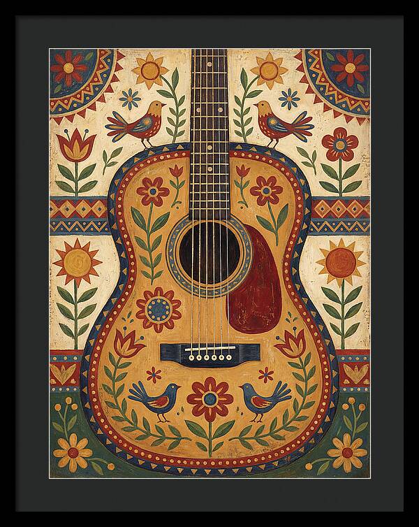 Folk Guitar Floral
