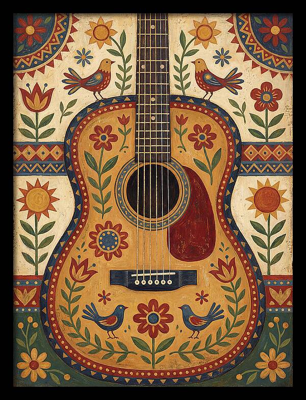 Folk Guitar Floral