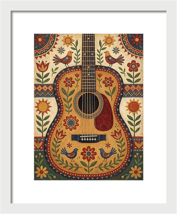 Folk Guitar Floral