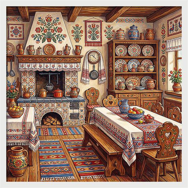 Folk Kitchen Scene