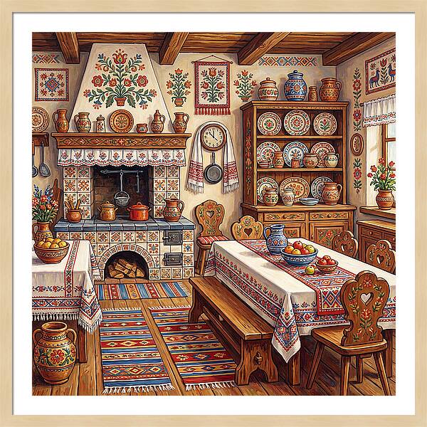 Folk Kitchen Scene