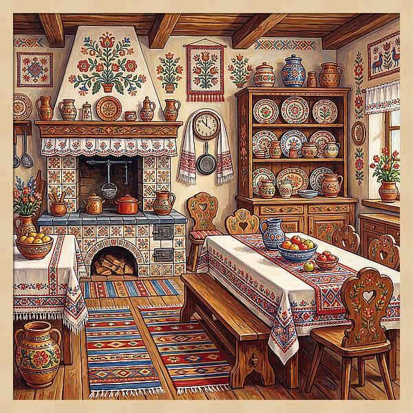 Folk Kitchen Scene