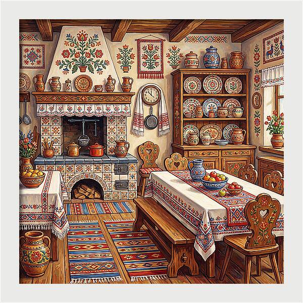 Folk Kitchen Scene