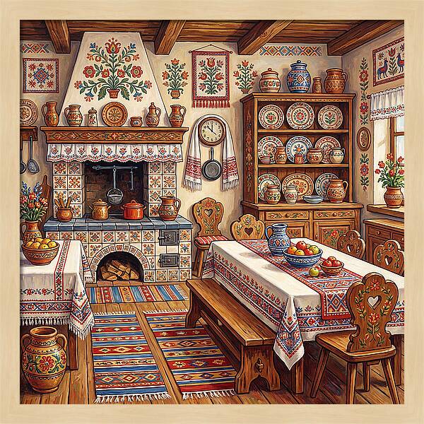 Folk Kitchen Scene