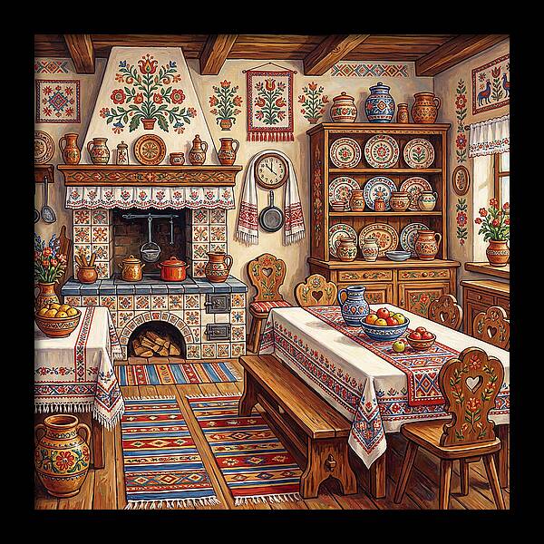 Folk Kitchen Scene