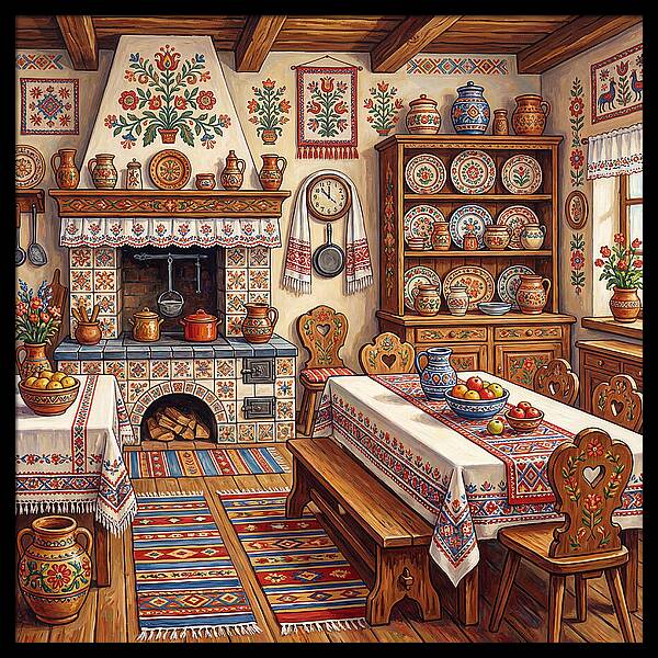 Folk Kitchen Scene