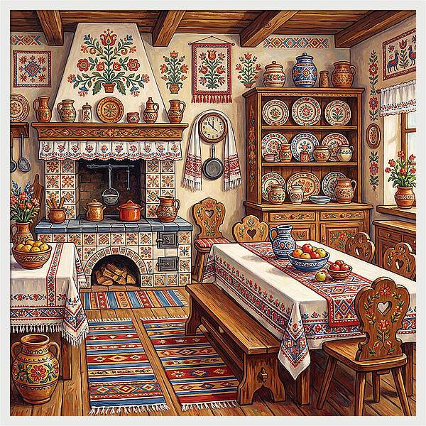 Folk Kitchen Scene