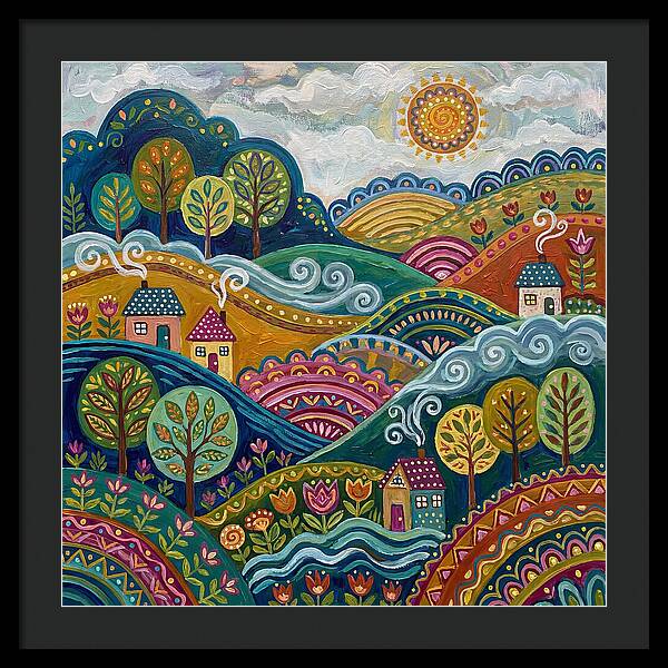 Folk Landscape In Fog