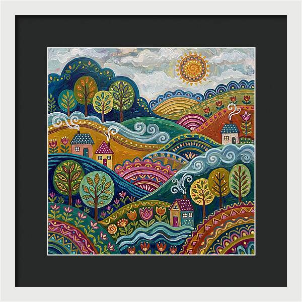 Folk Landscape In Fog