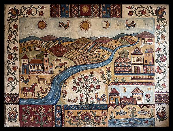 Folk Landscape Mural