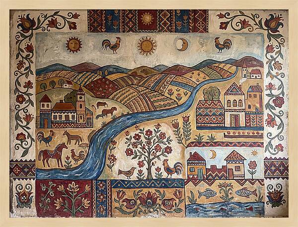 Folk Landscape Mural