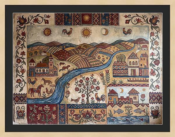 Folk Landscape Mural