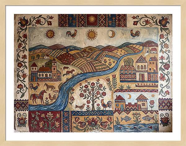 Folk Landscape Mural