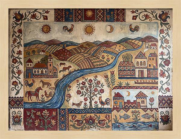 Folk Landscape Mural