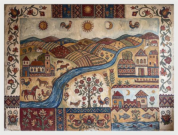 Folk Landscape Mural
