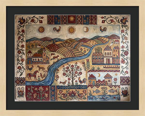 Folk Landscape Mural