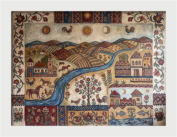 Folk Landscape Mural