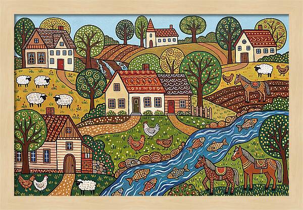 Folk Landscape Serenity