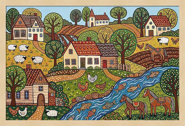 Folk Landscape Serenity
