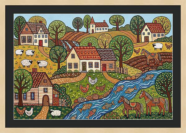Folk Landscape Serenity