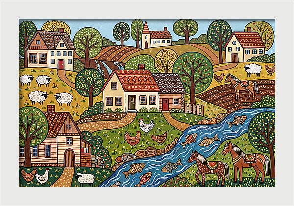 Folk Landscape Serenity