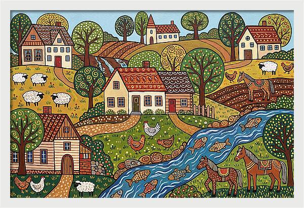 Folk Landscape Serenity