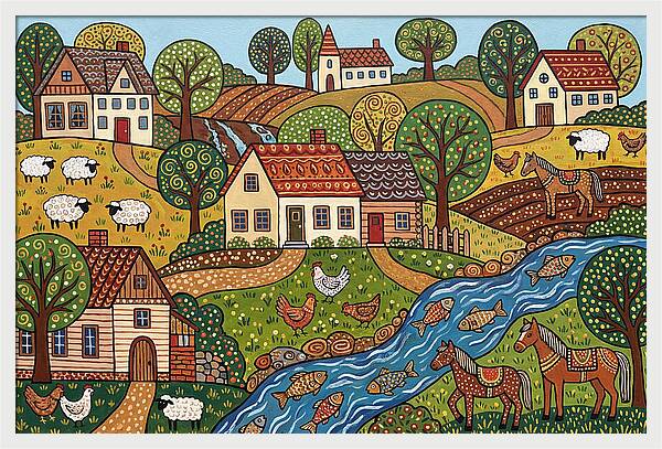 Folk Landscape Serenity