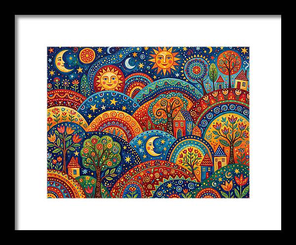 Folk Landscape Under Stars
