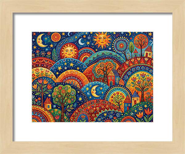 Folk Landscape Under Stars